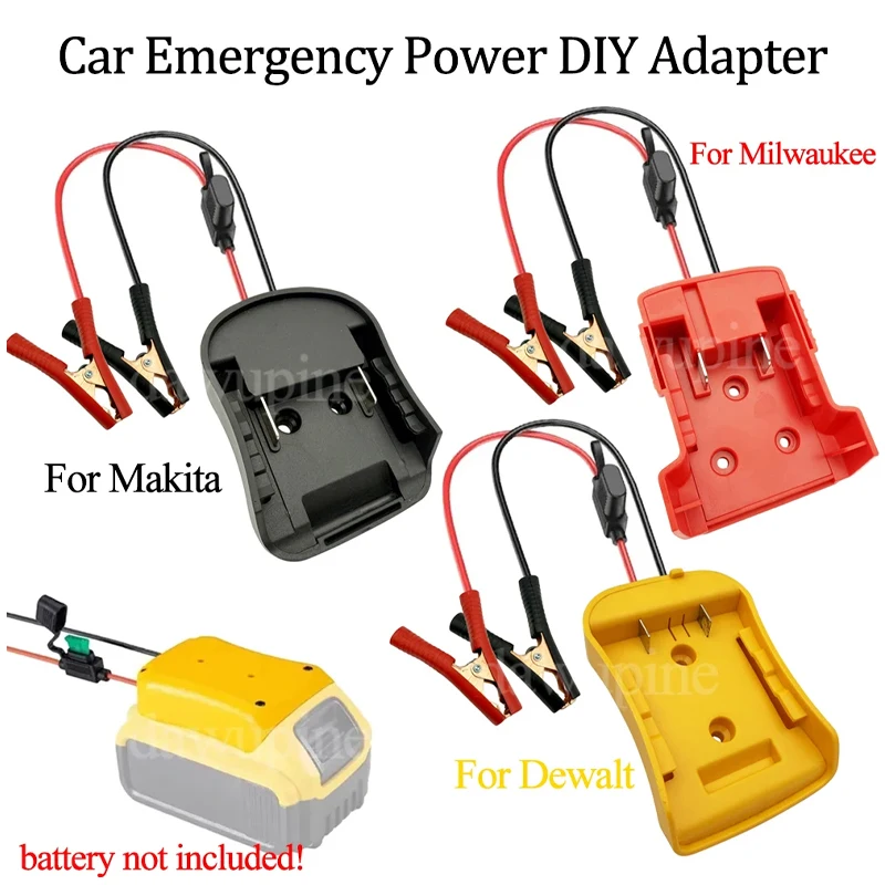Auto Notstrom DIY Adapter Automotive 30A Sicherung Zünder Starthilfe für Makita für Milwaukee für Dewalt 18V
