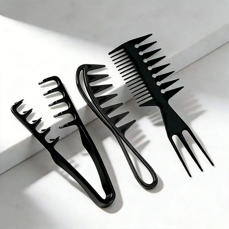 Herren-Salon-Haarstyling-Kammset, einschließlich eines Weitzahnkamms – Bild 2