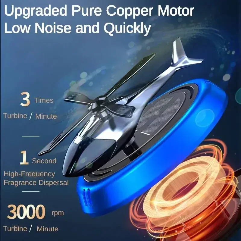 Solar Auto Lufterfrischer Parfüm Hubschrauber Dekor Innendekor Solar – Bild 3