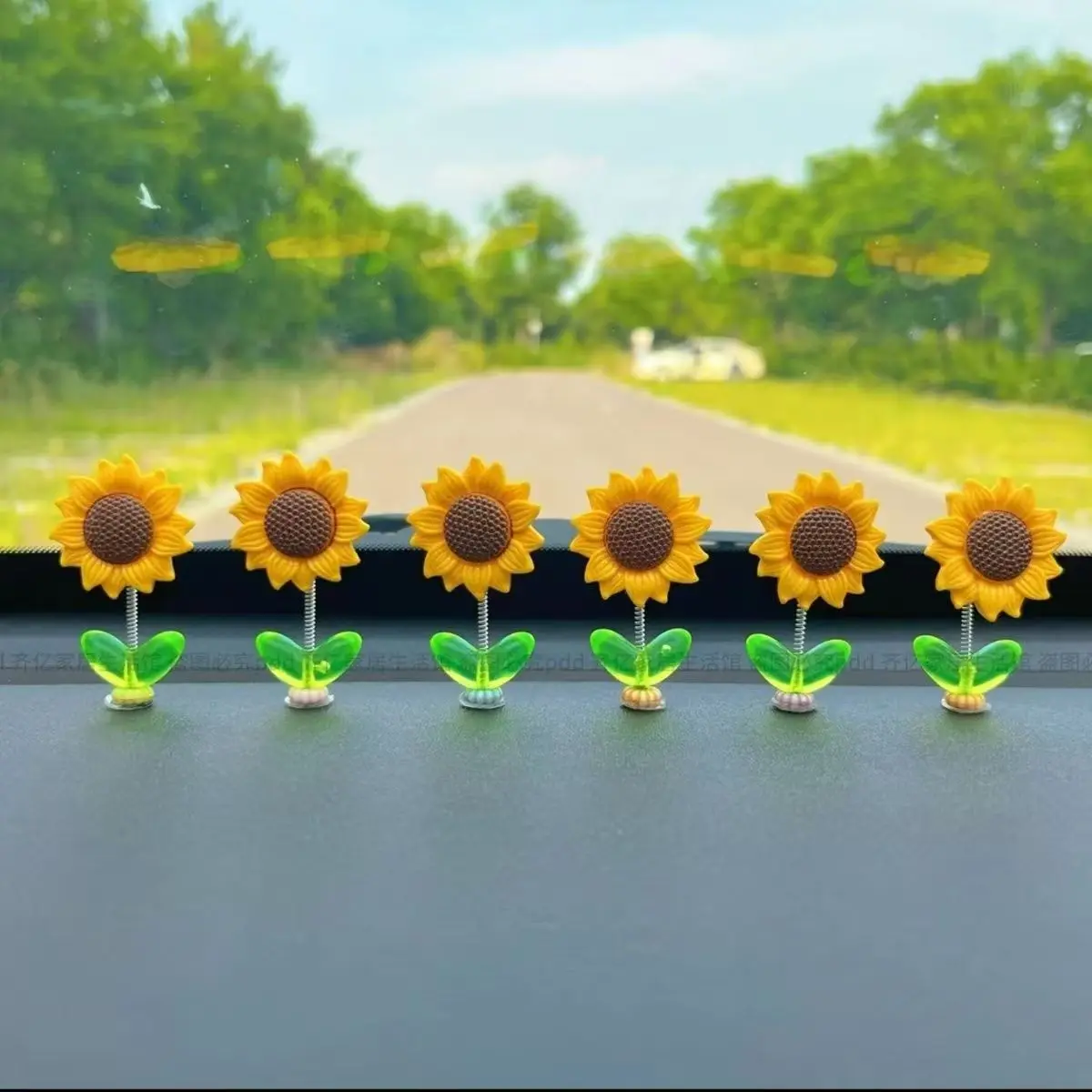 Niedliche schüttelnde Sonnenblume, Auto-Dekoration, lustige – Bild 4