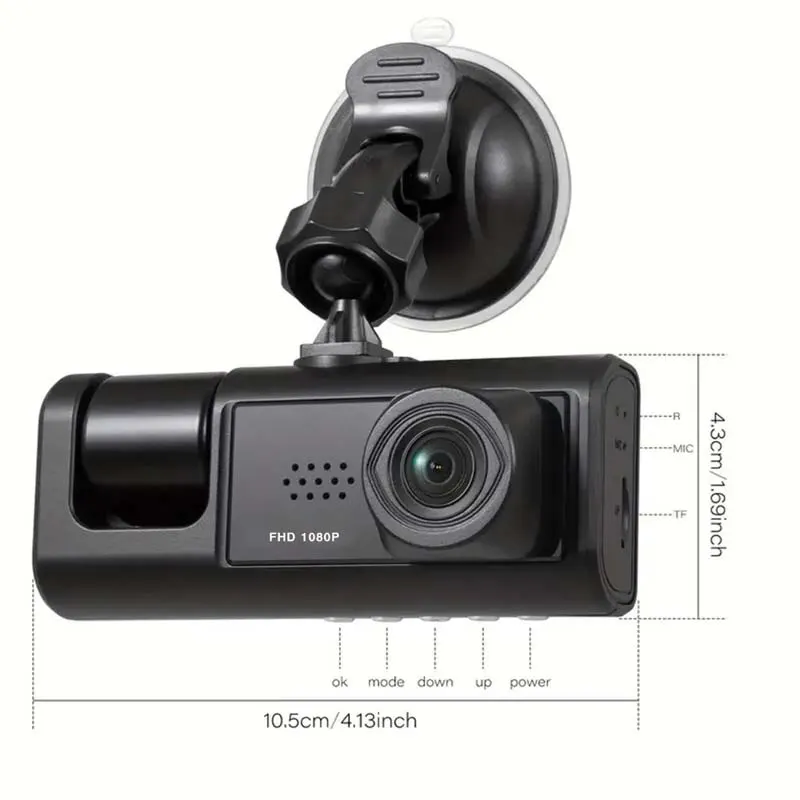 1080P Dual-Kamera-Dashcam für Autos, vorne und innen, Autokamera – Bild 2