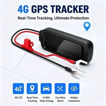 4G GPS-Tracker für Auto, Motorrad, LKW, Transporter, Echtzeit-Fahrzeugortung, Diebstahlschutz