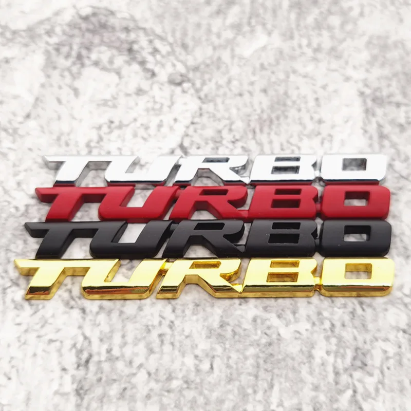 Auto-Styling Turbo-Boost-Emblem 3D Metall Chrom Zinklegierung 3D-Emblem Abzeichen Aufkleber Dekor Auto-Zubehör