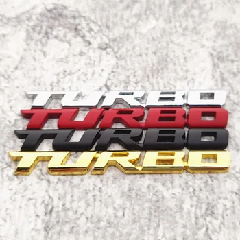 Auto-Styling Turbo-Boost-Emblem 3D Metall Chrom Zinklegierung 3D-Emblem Abzeichen Aufkleber Dekor Auto-Zubehör