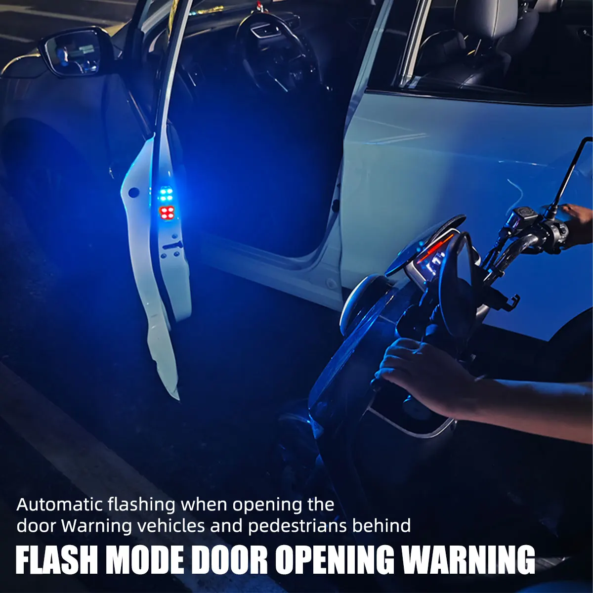 Auto LED Tür Lichter RGB Led Drahtlose Tür Warnleuchten USB (2 Stück) – Bild 5