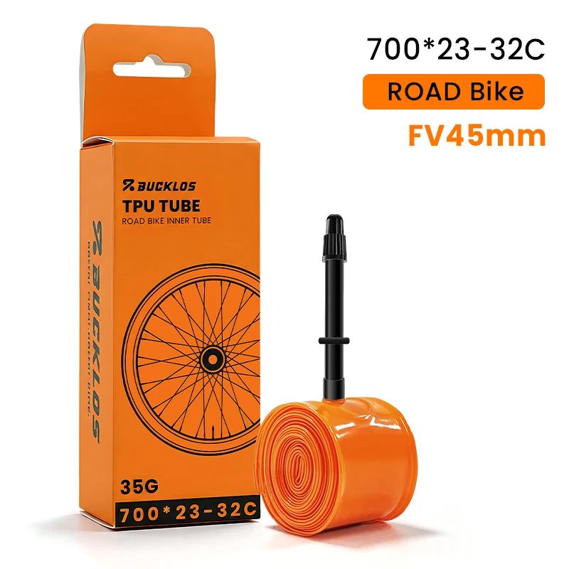 BUCKLOS Fahrradschlauch TPU 700C Fahrrad-Innenschlauch Ultraleicht Verschleißfest Rennrad Gravel Radfahren