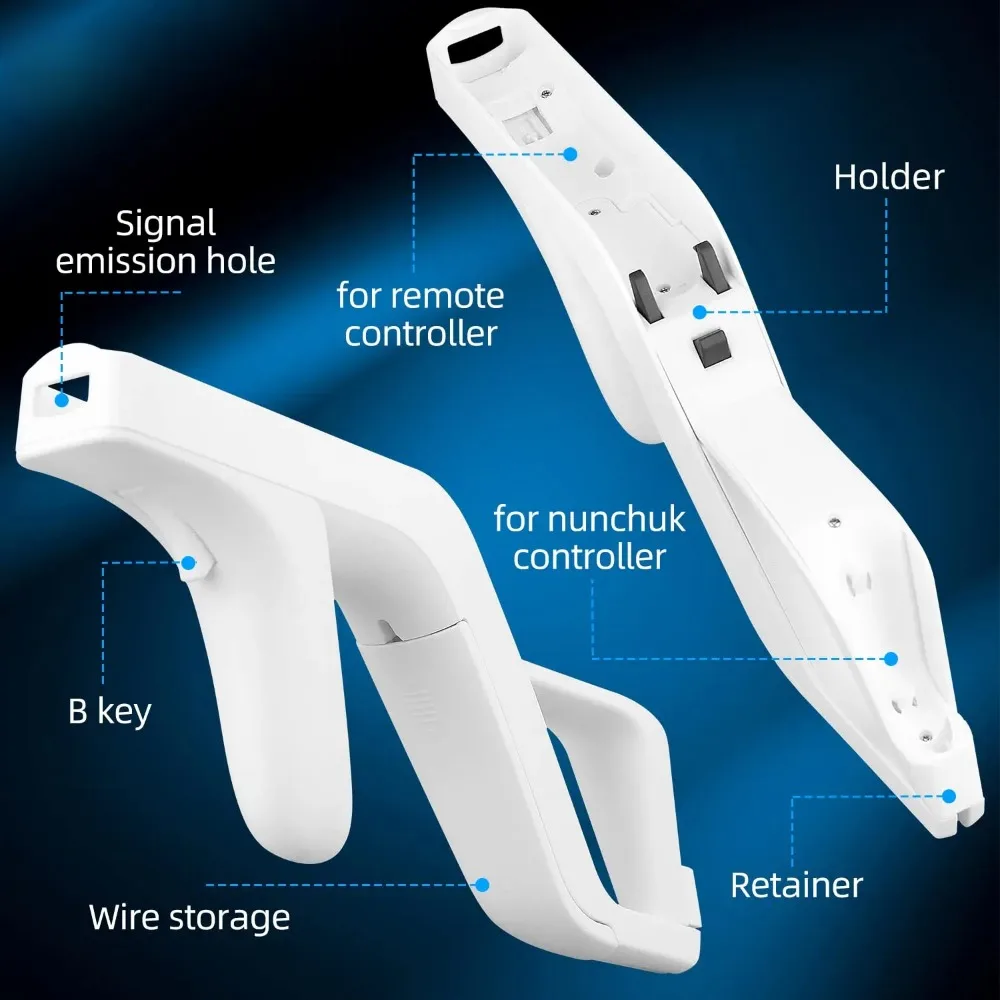 VIKEFON Neue 1Pcs Abnehmbare Für Wii Zapper Pistole für Fernbedienung – Bild 2