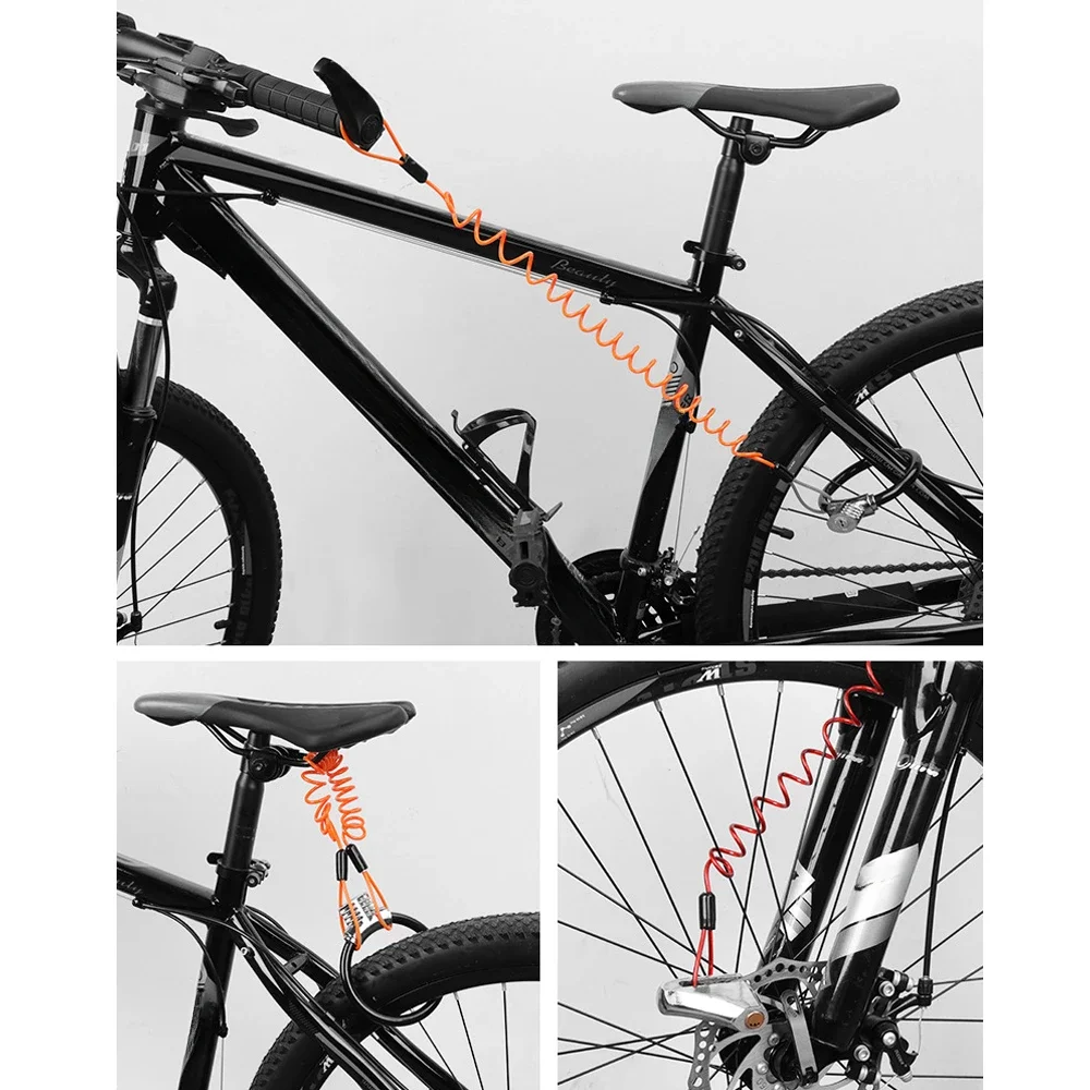 Fahrrad Feder Kabel Schloss Anti-Diebstahl Seil Alarm Disc Lock – Bild 6