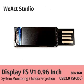 WeAct 0,96 Zoll USB Sekundärbildschirm für Computer CPU GPU RAM HDD Display 80*160 System Monitor Fotoalbum