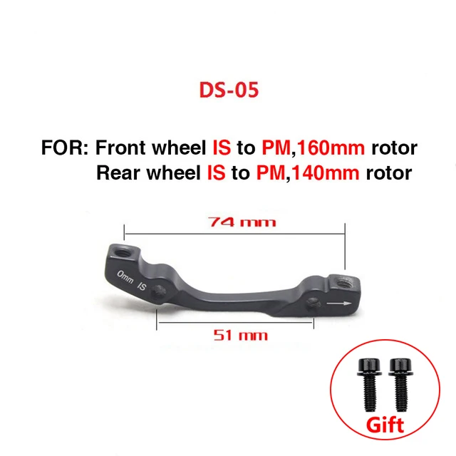 Fahrrad-Scheibenbremsscheiben-Montageadapter, MTB, ultraleichte Halterung, IS PM A B auf PM A