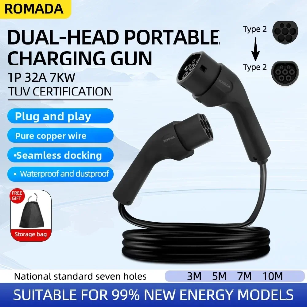 Trinkbares EV-Ladekabel vom Typ 2 auf Typ 2, 32 A, 7 kW, 1 Phasen – Bild 6