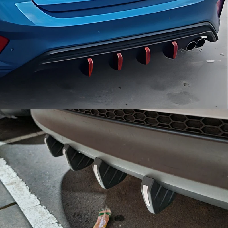 Universal Carbon Faser Auto Geändert Hinten Stoßstange (4 Stück) – Bild 2