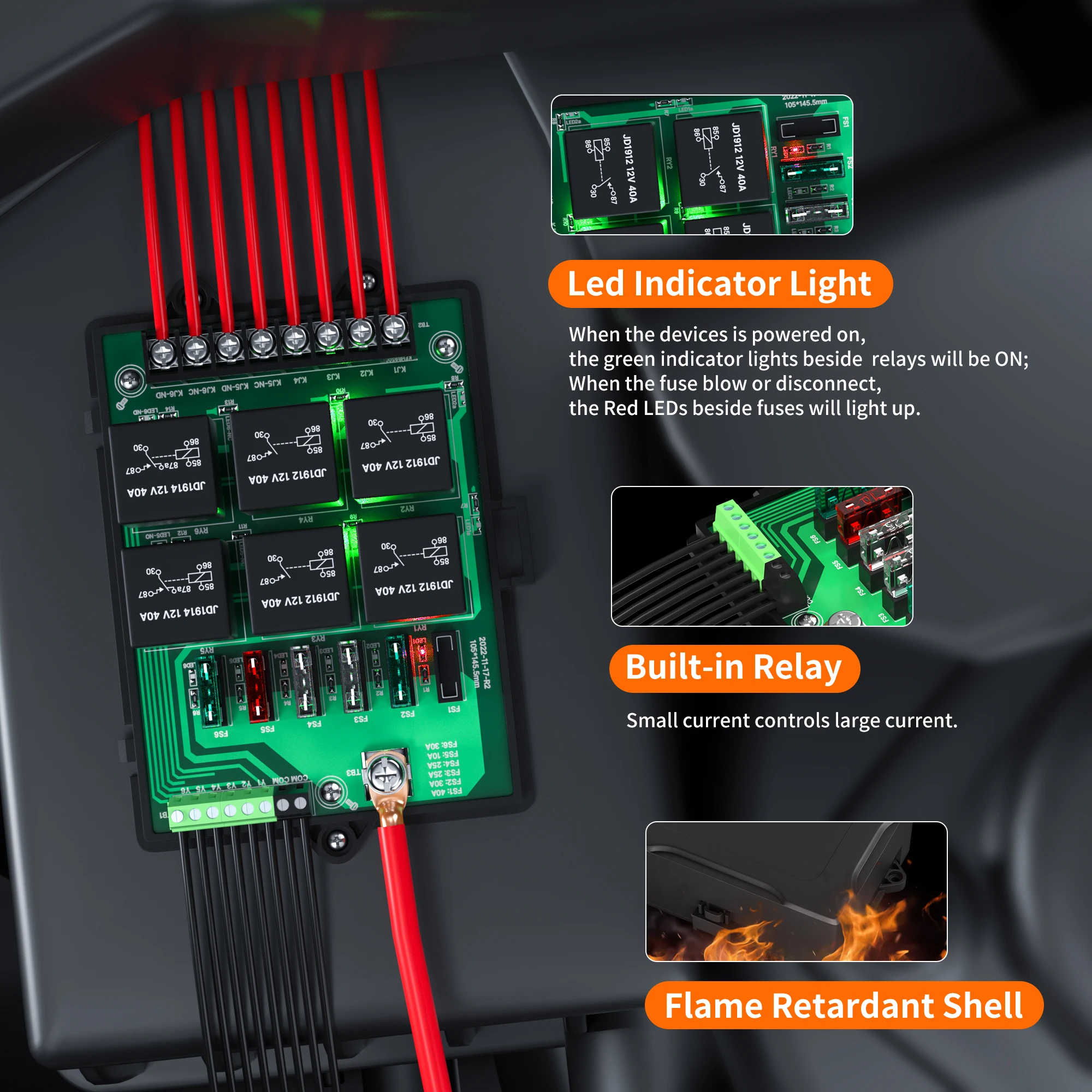 Relais- und Sicherungskasten 12V Universal-Sicherungspanel – Bild 3