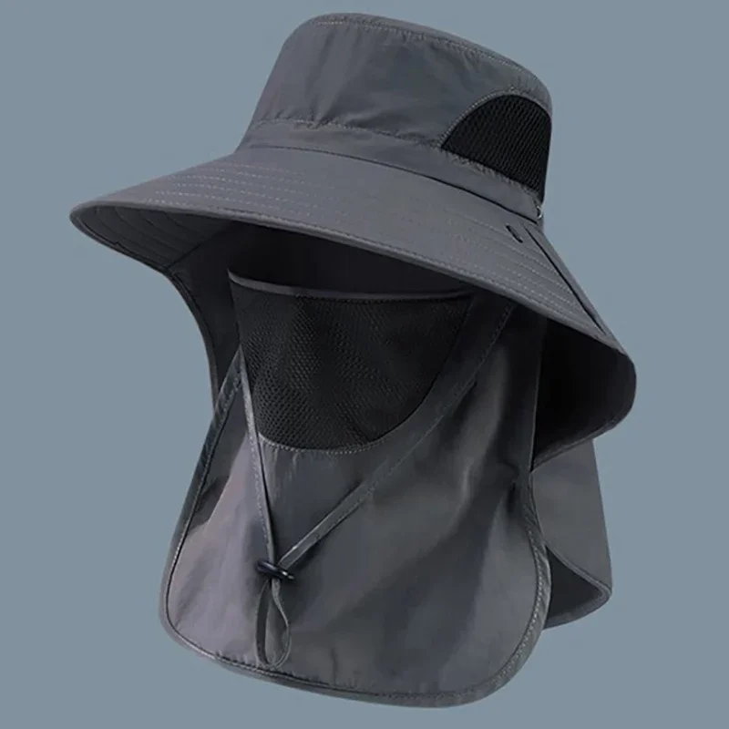 Sommer Sonnenhüte UV Schutz Outdoor Jagd Angeln Kappe Für Männer Frauen Wandern Camping Visier Eimer Hut Neck