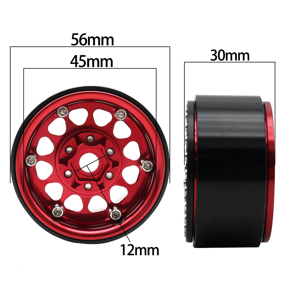 Metall 1,9 Beadlock Felgennabe für 1/10 Hsp Redcat Rc4wd WRAITH Tamiya – Bild 2