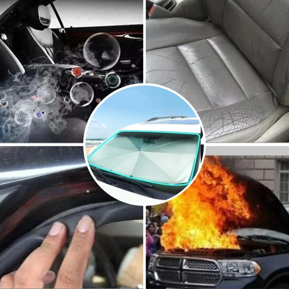 Auto-Sonnenschutzschirm für die Windschutzscheibe, silberbeschichtet – Bild 6