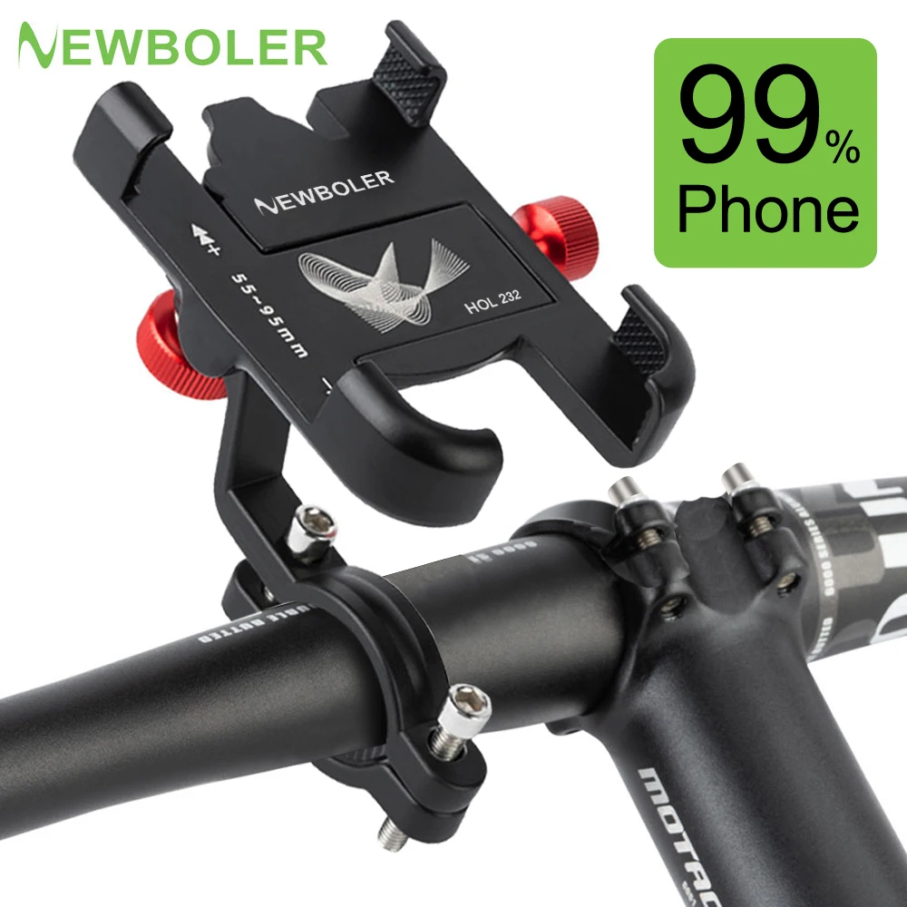 NEWBOLER MTB Telefonhalterung Ständer Fahrradhalter 360° ° Drehbarer, verstellbarer Fahrrad-Telefonhalter aus