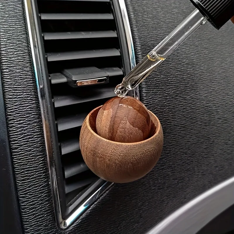 Auto- und Heim-Duftöldiffusor - Aus Holz Gefertigter Mini-Diffusor mit Natürlichem Duft, Geeignet