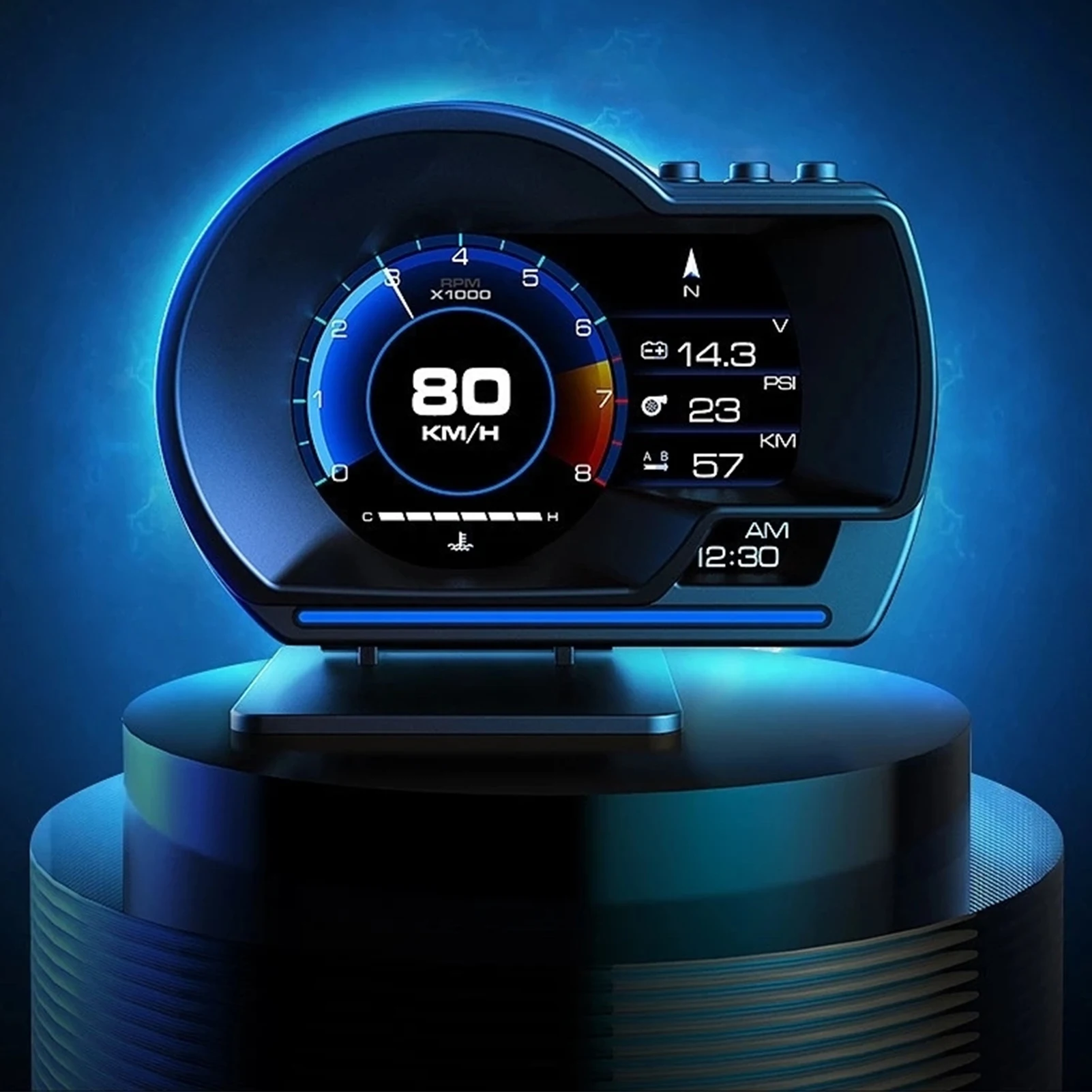Digitaler Head-Up-Displayer, OBD2 + GPS, Geschwindigkeitswarnung – Bild 4