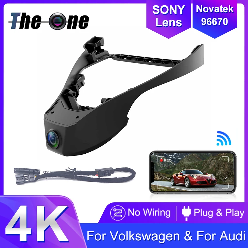 4K Dashcam für Volkswagen ID UNYX 2024 2025, für Audi Q4 Q5 E-Tron E Tron 2022-2026 Dashcam Auto DVR Kamera