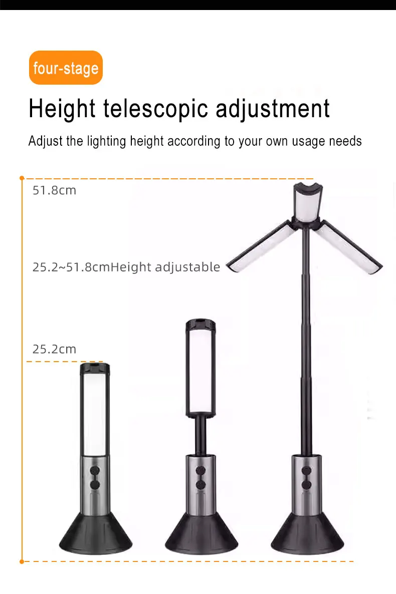 Tragbare Teleskop-LED-Taschenlampe, wiederaufladbar, zusammenklappbar – Bild 6