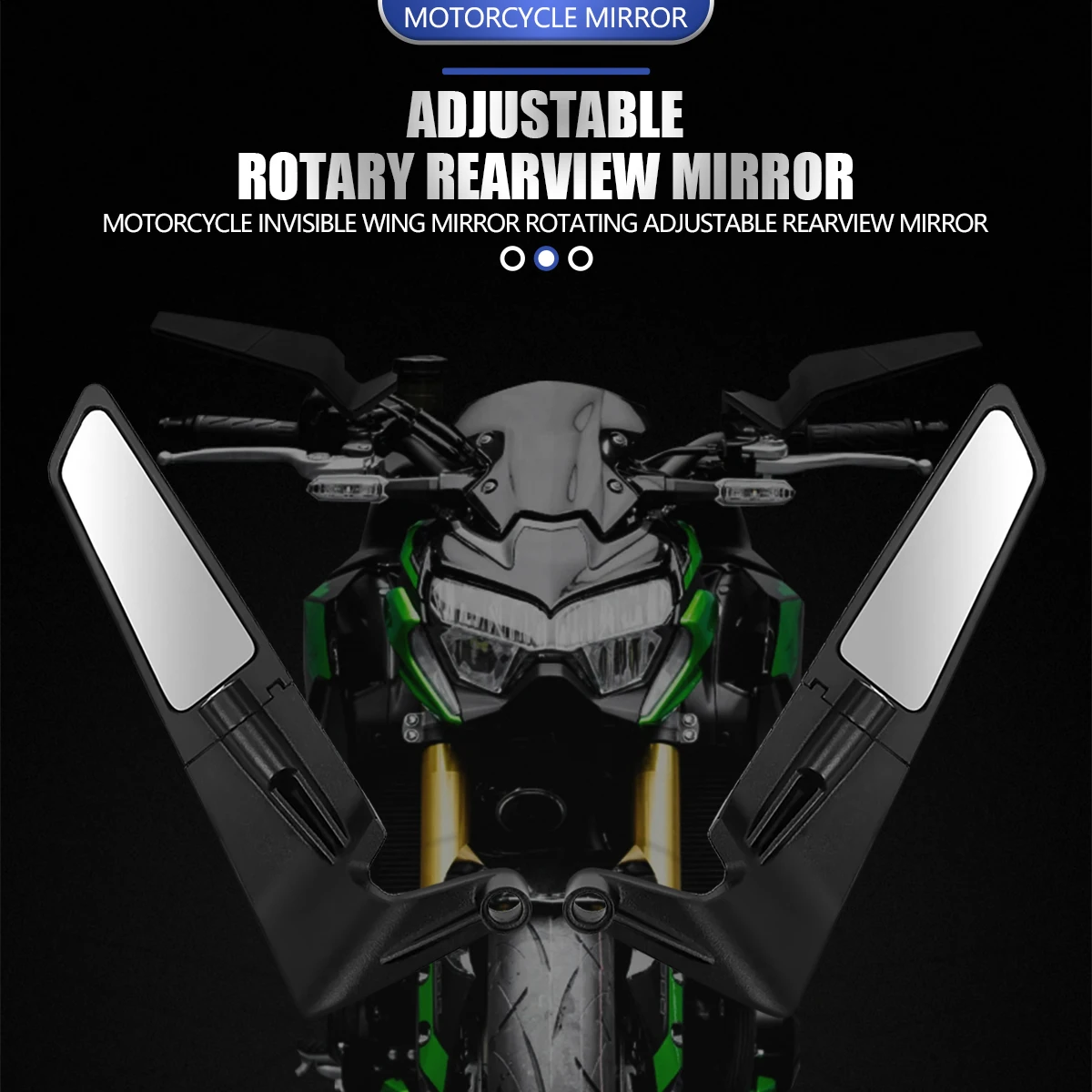 Motorrad Seite Spiegel Für Kawasaki Z1000 Z900 Z800 Z750 Z650 Z400 – Bild 2