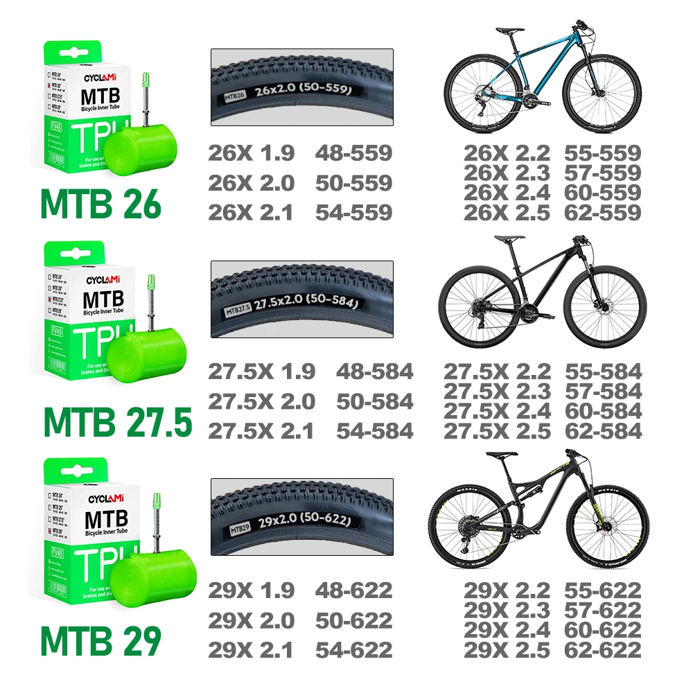 Ultraleichter Mountainbike-Schlauch MTB 26 27,5 29 Zoll – Bild 2