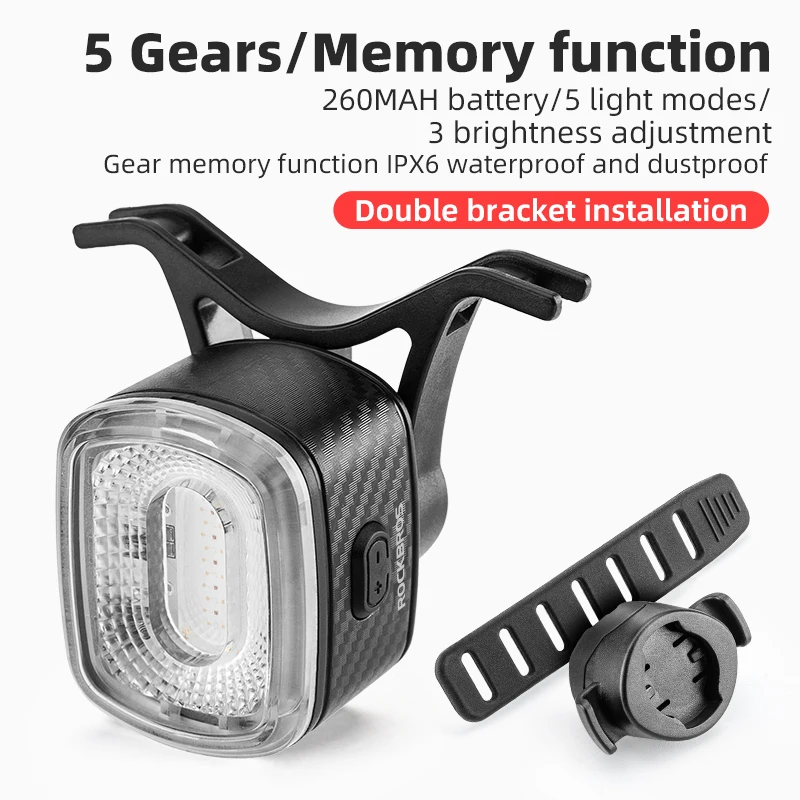 ROCKBROS Smart Fahrrad Bremslicht IPx6 Rücklicht Typ-C Fahrrad Rücklicht Auto Stop LED Reiten Warnung