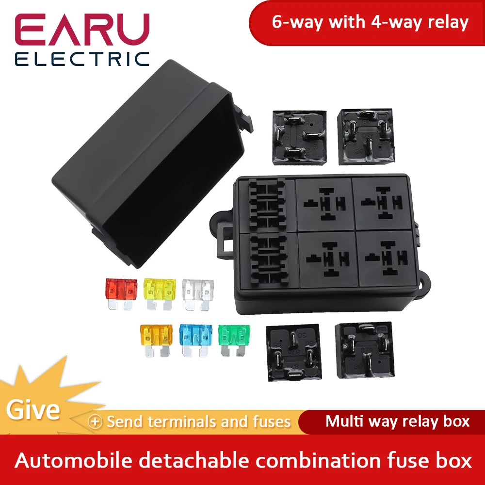 Automotive 6-Wege-Sicherungskasten mit Relaisbox-Baugruppe, 12-Wege 10-Wege 8-Wege Modifizierter