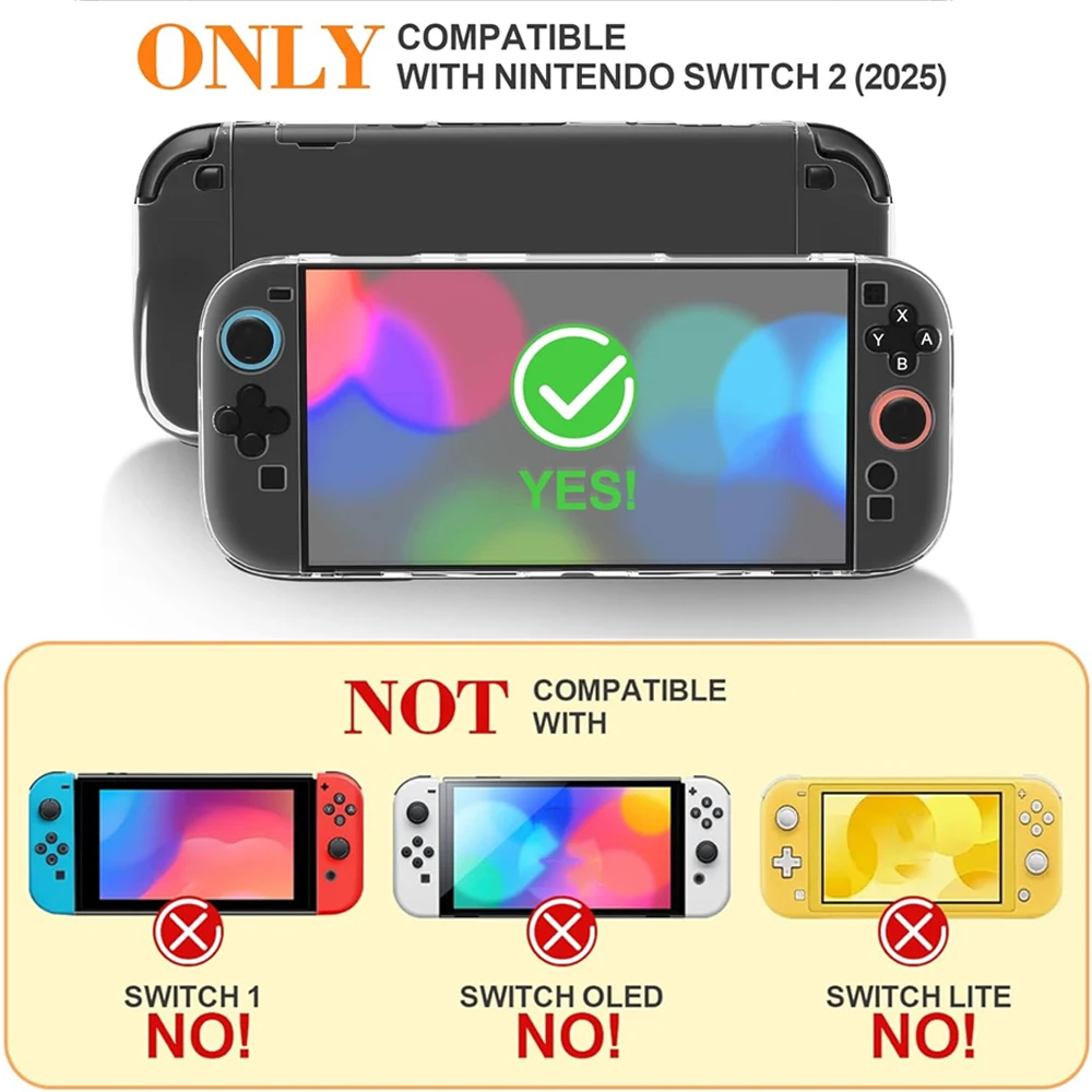 Transparente Schutzhülle für Nintendo Switch 2 Konsole und Joypad – Bild 2