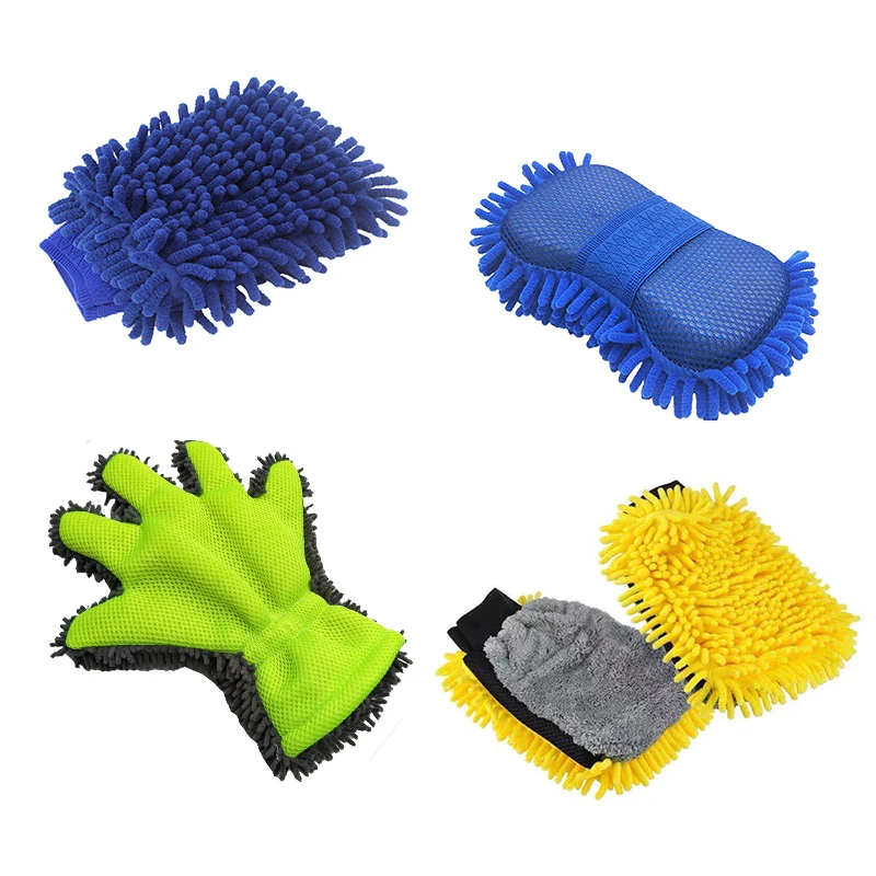 Chenille Autowaschhandschuhe, Mikrofaser, abwischbar, Autoschwamm, kratzfrei, Autowaschreinigung