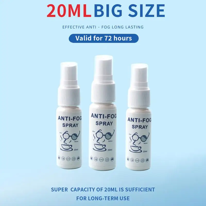 20 ml Anti-Beschlag-Spray für Brillen, Windschutzscheiben-Defogger – Bild 2