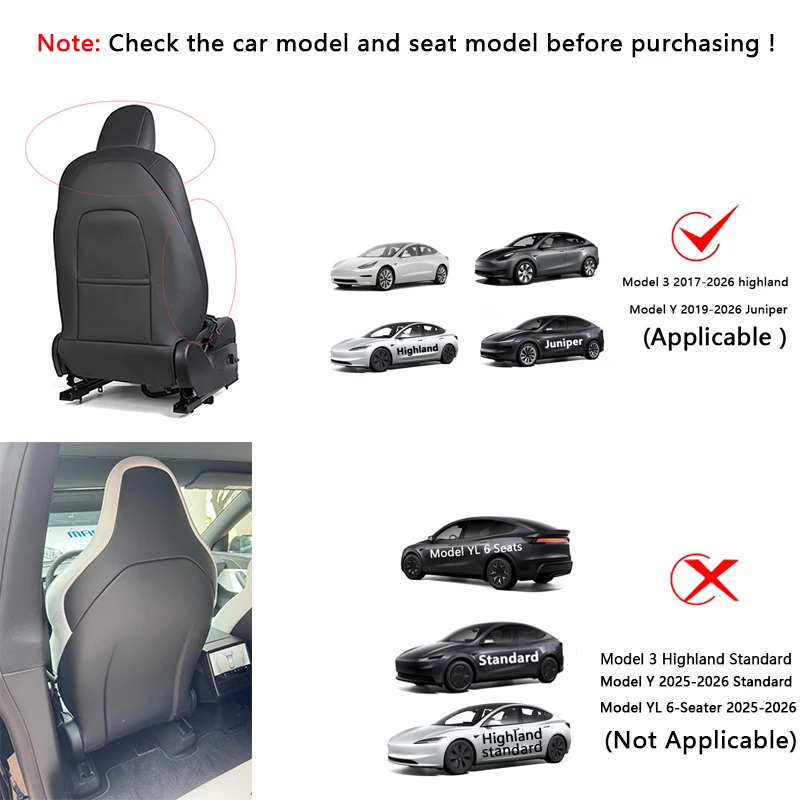 Auto Sitz Zurück Schutz Matte Für Tesla Modell 3/Y Volle Sitz Anti – Bild 2