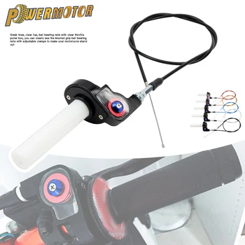 7/8 "22mm Motorrad Quick Twist Gas Gasgriff Griffe Mit Gaszug 1200mm DirtBike Motocross ATV geändert Zubehör