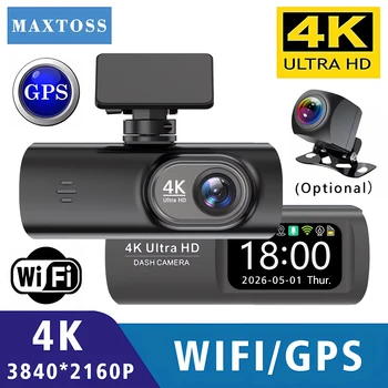 Dashcam für Autos 4K UHD-Aufnahme Front- und Rückkamera HDR Nachtsichtrekorder Eingebautes WLAN