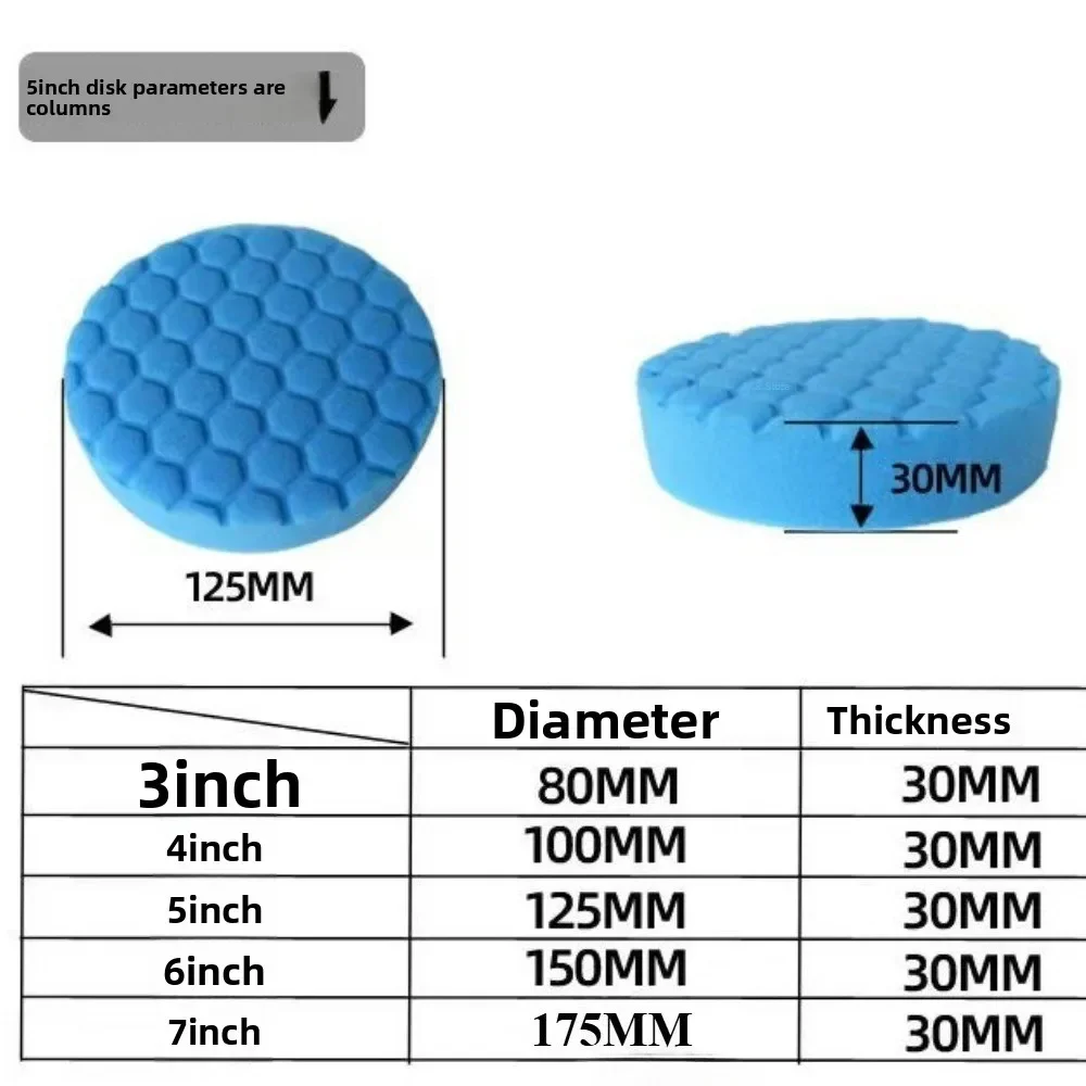 Auto-Detailing Polierpad-Set 5 6 7 Zoll Runde Selbstklebende – Bild 6