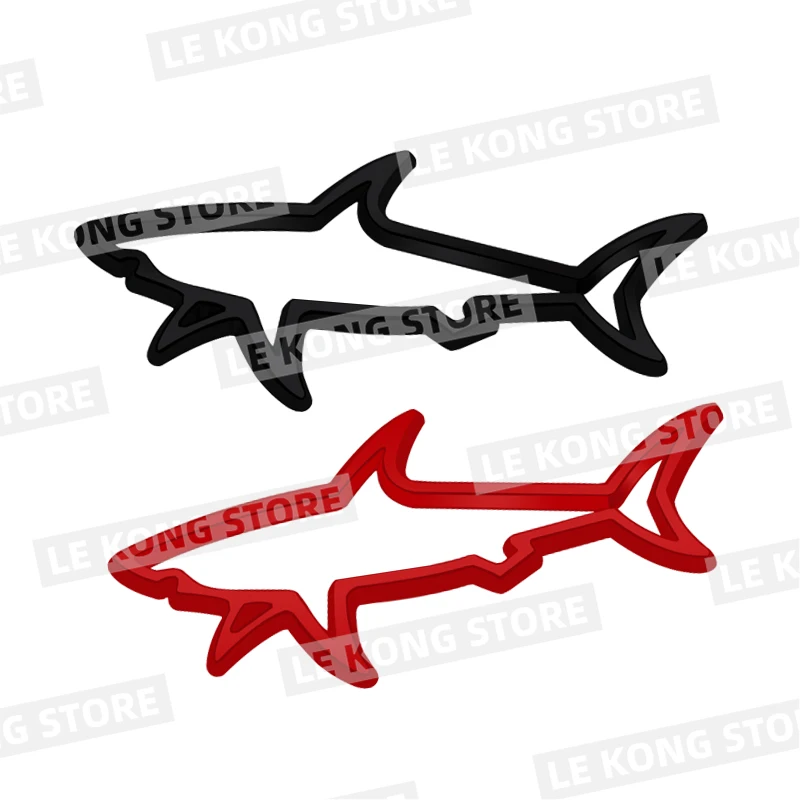 Hohl Fisch Shark Abzeichen Auto Kopf Stamm Körper Aufkleber Emblem – Bild 4