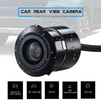 Auto-Rückfahrkamera, 4 LEDs, Nachtsicht, Rückfahr-Auto-Parkenmonitor, CCD, IP68, wasserdicht, 140 Grad