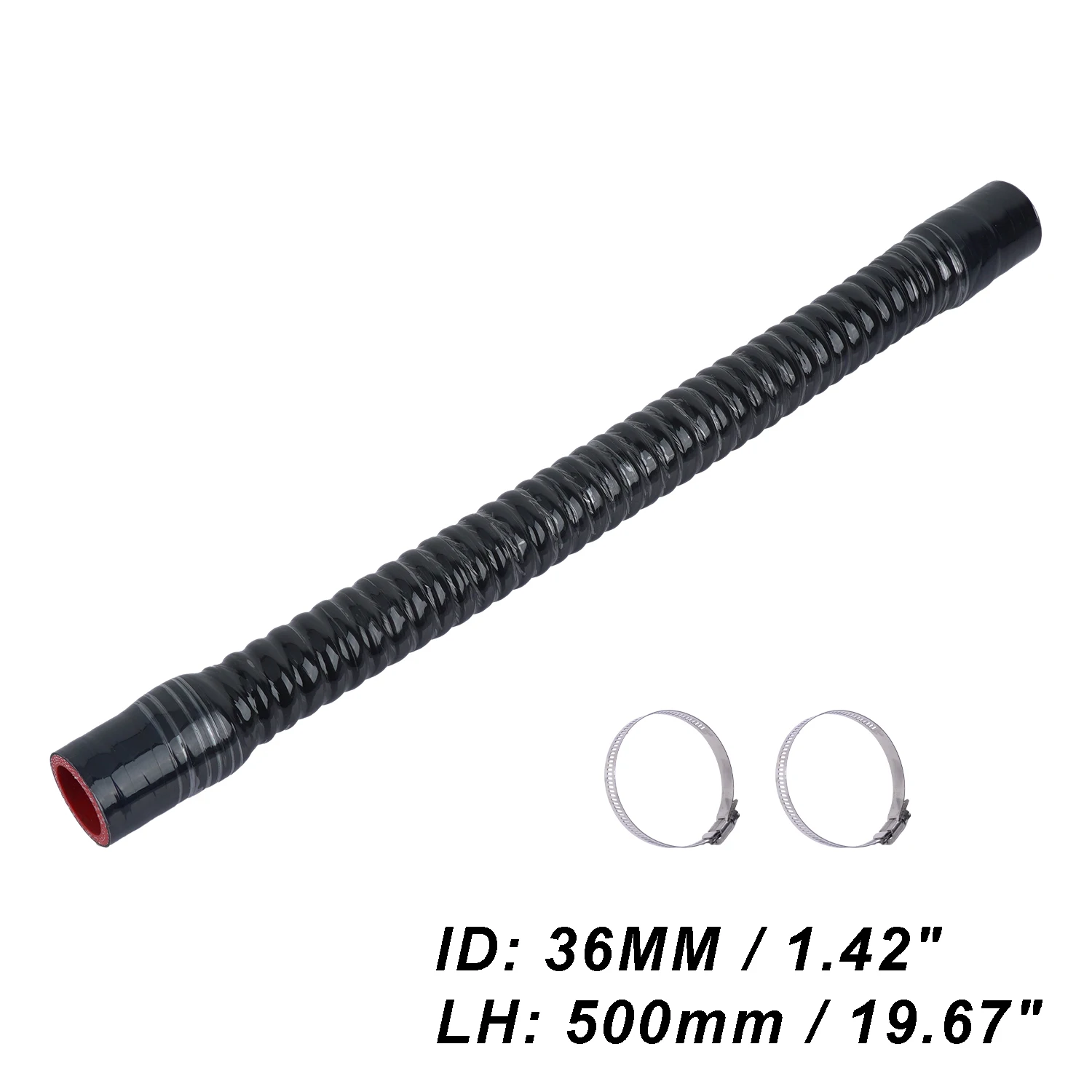 ID 36 38 40 42 mm universeller flexibler Silikonschlauch 500 mm für Auto-Lufteinlass-Kühlerrohr