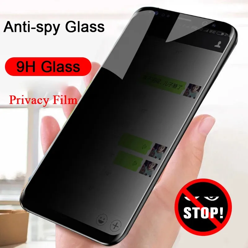Datenschutz-Schutzglas Displayschutzfolie für Samsung Galaxy (2 Stück) – Bild 2