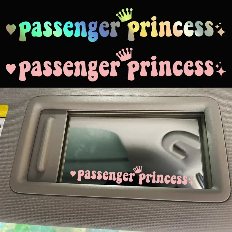 15*2,3 CM Beifahrer Prinzessin Auto Aufkleber Lustige Kreative Aufkleber für Auto Rückspiegel