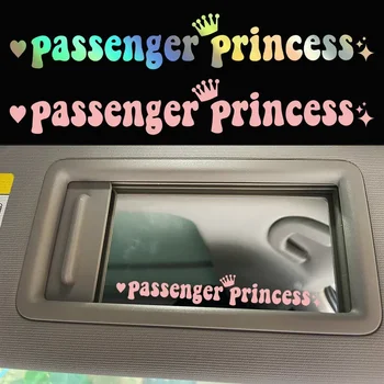 15*2,3 CM Beifahrer Prinzessin Auto Aufkleber Lustige Kreative Aufkleber für Auto Rückspiegel