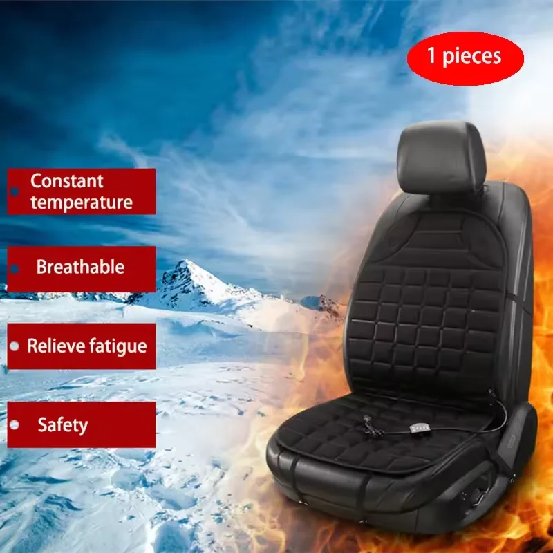 12V Auto-Heizkissen Beheiztes Sitzkissen Heizung Winterwärmer Sitz – Bild 4