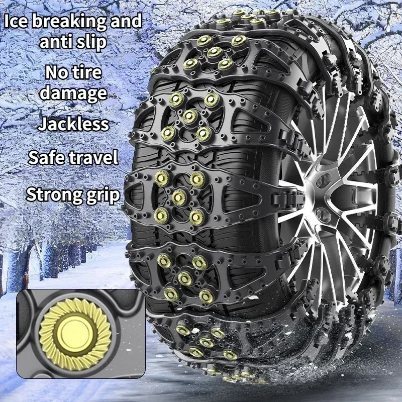 Auto-Schneeketten für Autos, Reifenkette, Geländereifen, Winter-Auto-Socken-Radkette, Kunststoffketten, SUV