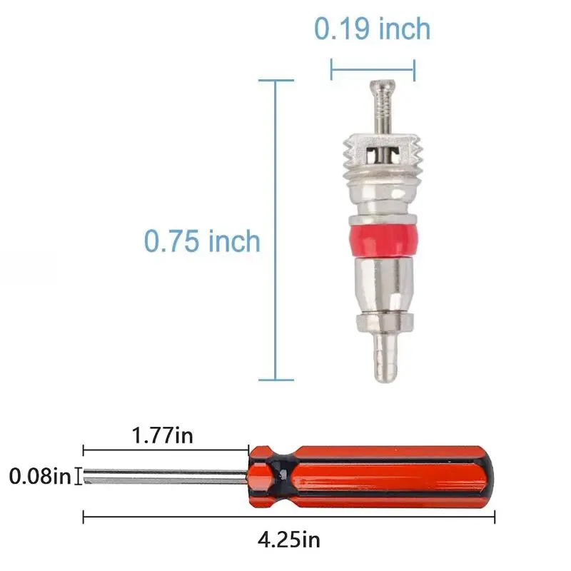 Auto Reifen Ventil Core Removal Tools Einsatz (20 Stück) – Bild 2