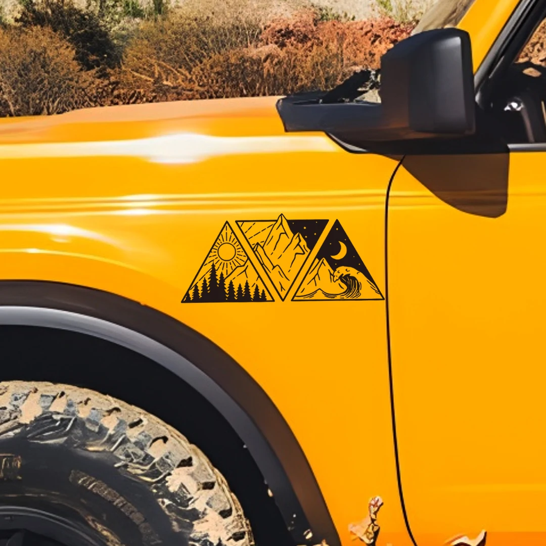 Auto Styling Ocean Mountain Aufkleber, Wohnmobil SUV Dekor Vinyl – Bild 4
