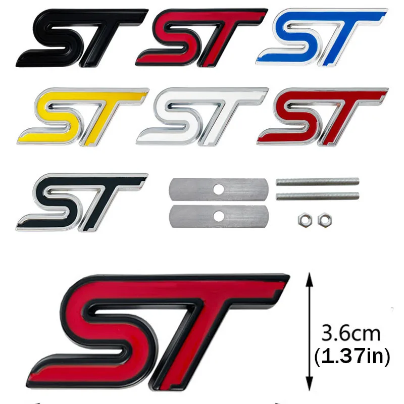 3D Metall ST Linie Kühlergrill Emblem Abzeichen Auto Kopf Stamm – Bild 3