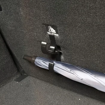 Auto-Regenschirmhaken - Kofferraum-Aufhänger, universell für Limousinen mit ohne Bohrinstallation (2 Stück)