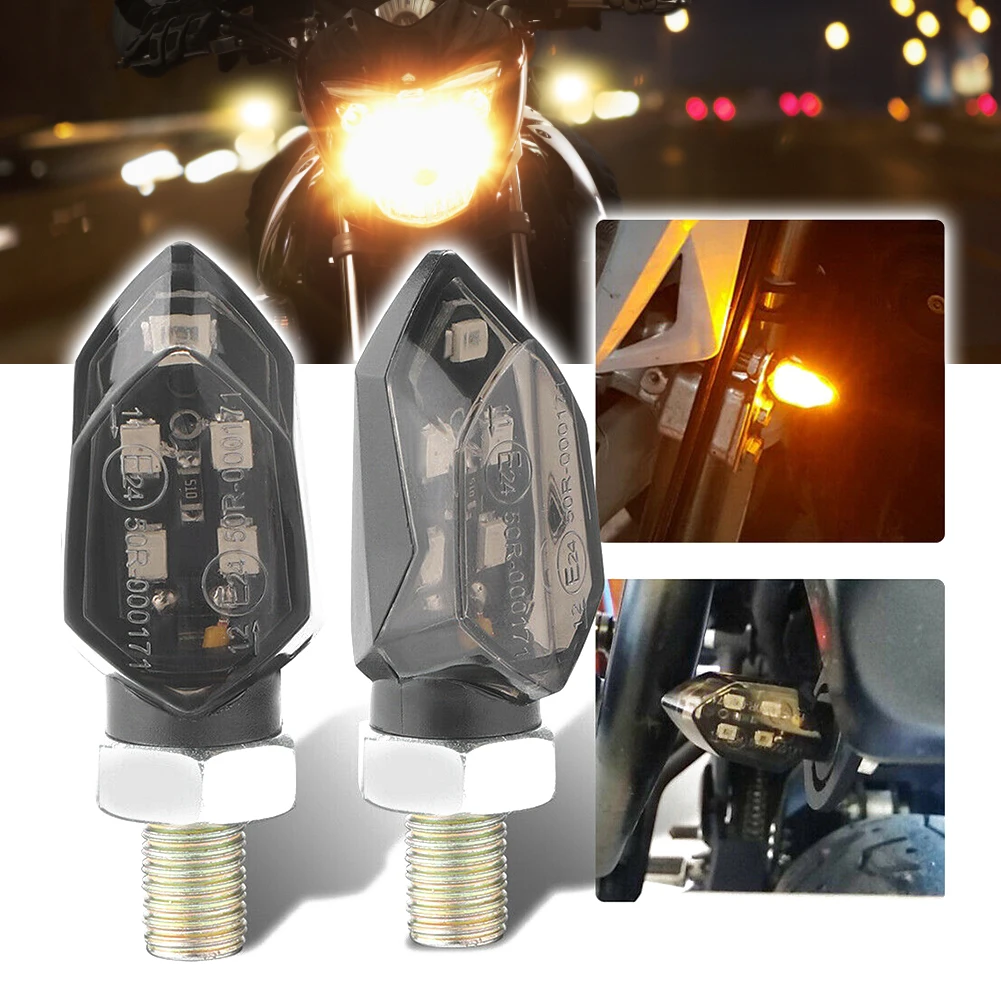 Universal Mini Motorrad Rauch Objektiv Blinker Licht 5LED 12V – Bild 6
