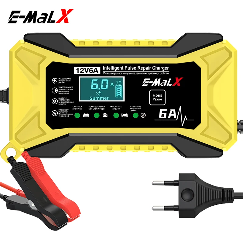 12V 6A Auto Batterie Ladegerät Puls Reparatur LiFePO4 14,6V Smart – Bild 2
